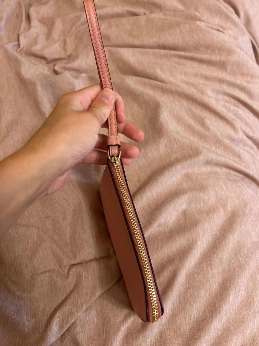 Coach Pink Leather Wristlet
